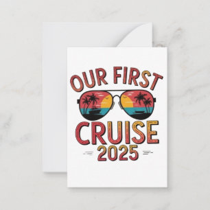Tarjeta Pequeña Nuestro primer viaje en crucero 2025 coincidiendo