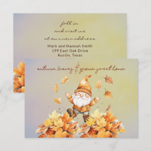Tarjeta Pequeña Nueva dirección otoño