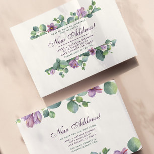 Tarjeta Pequeña Nueva dirección que hemos movido el eucalipto botá