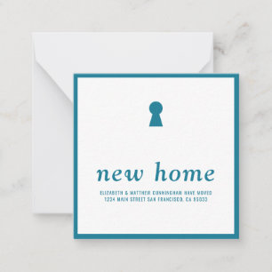 Tarjeta Pequeña Nuevo hogar de la Moda Minimalista moderna
