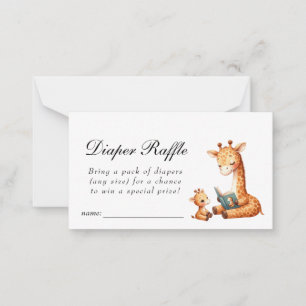 Tarjeta Pequeña Nuevo libro de capítulos Baby Shower Diaper Raffle