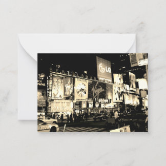 Tarjeta Pequeña NYC Times Square Broadway New York Flat Note Card