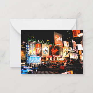 Tarjeta Pequeña NYC Times Square Broadway New York Flat Note Card