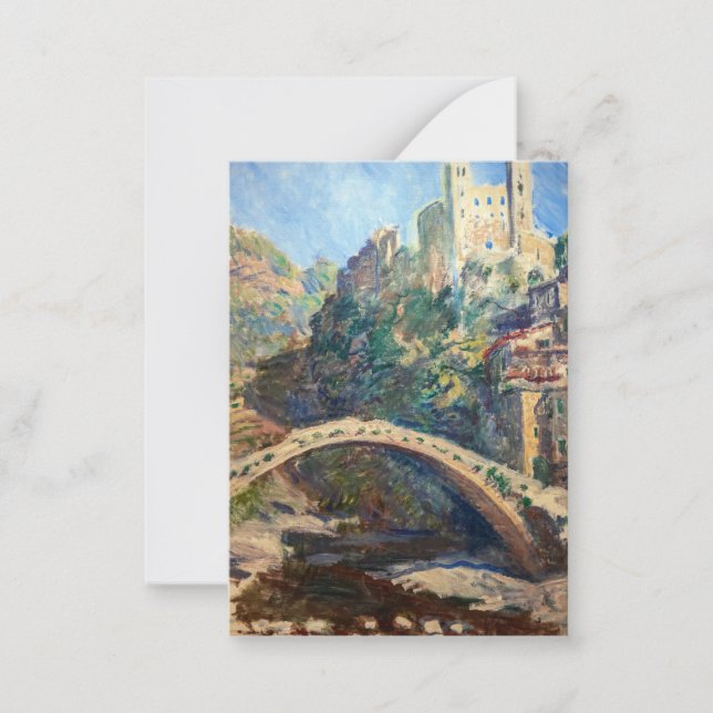 Tarjeta Pequeña Obra de arte de Claude Monet - El castillo de Dolc (Anverso)