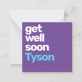 Tarjeta Pequeña obtén bien rápido mínimo simple morado moderno CAR