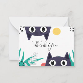 Tarjeta Pequeña Ocultando gatos gracias