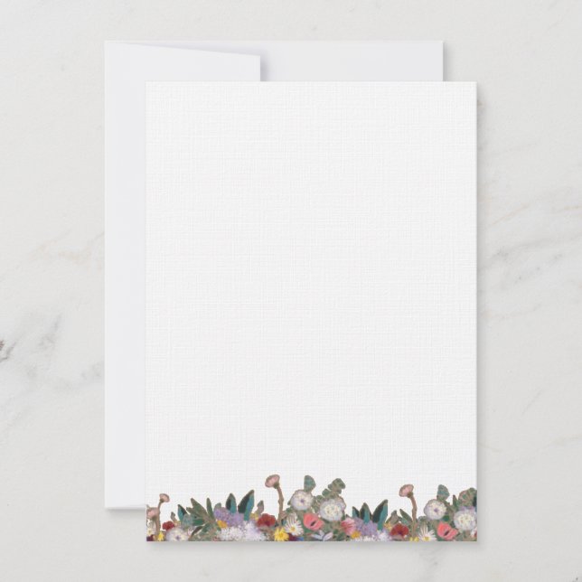 Tarjeta Pequeña Odilon Redon Inspira Borde Floral (Anverso)