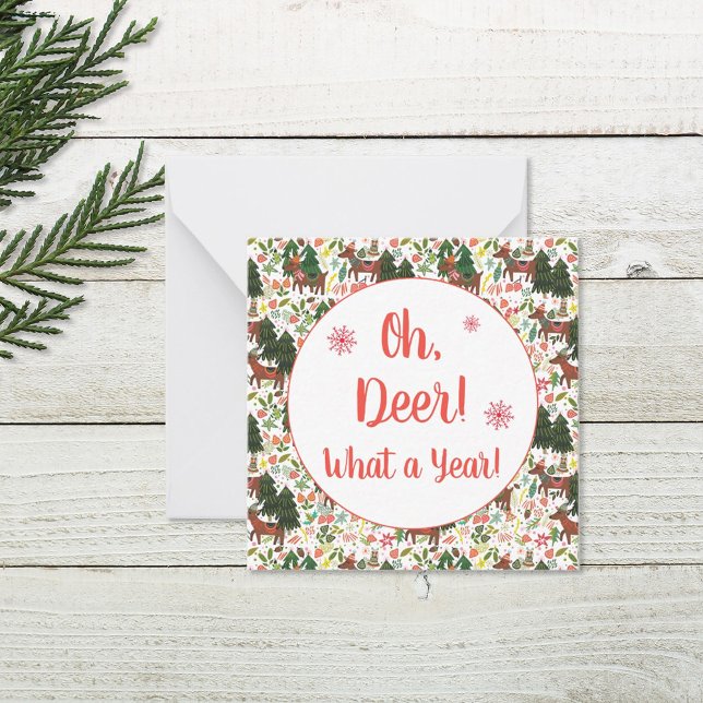Tarjeta Pequeña Oh, ciervo qué día festivo divertido (Subido por el creador)