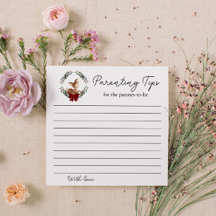 Tarjeta Pequeña Oh Deer Winter Greenery Baby Shower Consejos para