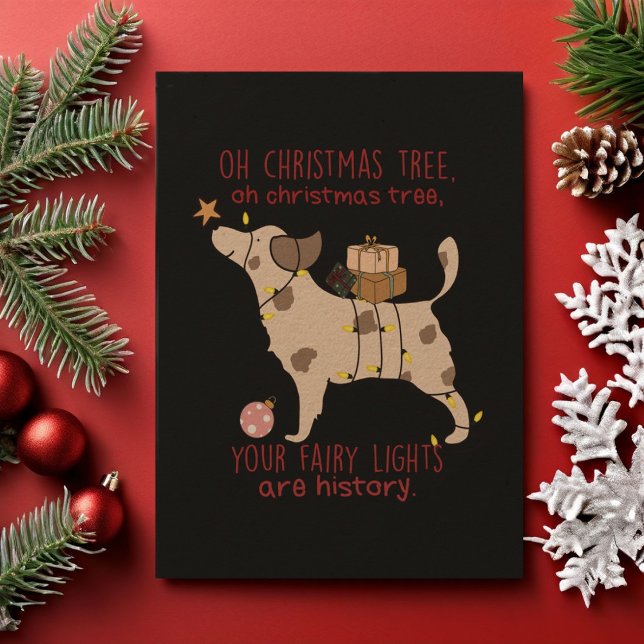Tarjeta Pequeña Oh Humbug del árbol de Navidad (Subido por el creador)