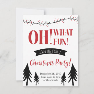 Tarjeta Pequeña ¡Oh! ¡Qué Diversión! ¡Invitación a la Fiesta de Na
