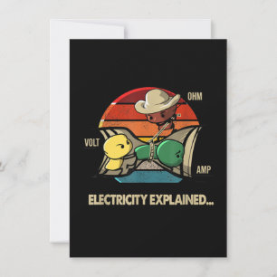 Tarjeta Pequeña Ohm Volt Amperio Electricidad Explicada  Electrici