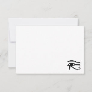 Tarjeta Pequeña Ojo de Horus Símbolo Egipcio Personalizado en Blan