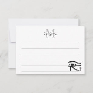 Tarjeta Pequeña Ojo de Horus Símbolo Egipcio Personalizado Monogra
