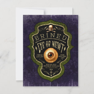 Tarjeta Pequeña Ojo de Newt Gótico de Halloween Poción de Bruja Vi