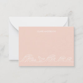 Tarjeta Pequeña Olas del océano chicas costeras personalizadas
