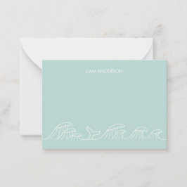 Tarjeta Pequeña Olas del océano niños costeros personalizados