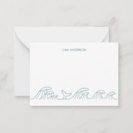 Tarjeta Pequeña Olas del océano niños costeros personalizados