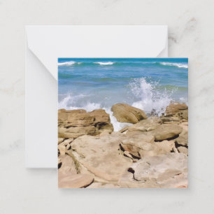 Tarjeta Pequeña Olas que caen sobre un conjunto de mini notecard e