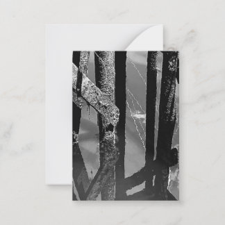 Tarjeta Pequeña Old Wharf Pier Barnacle Beams Pilings Note Card