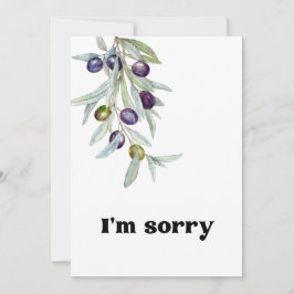 Tarjeta Pequeña Olive Branch Lamento disculpas