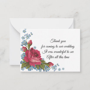 Tarjeta Pequeña Olvídate de mí no flor gracias a las cartas