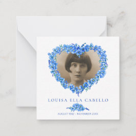 Tarjeta Pequeña Olvídate del funeral, ella se ha ido poema azul