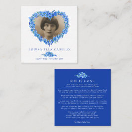 Tarjeta Pequeña Olvídate del funeral, ella se ha ido poema azul