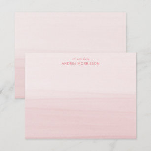 Tarjeta Pequeña Ombre color de agua rosa Rubor