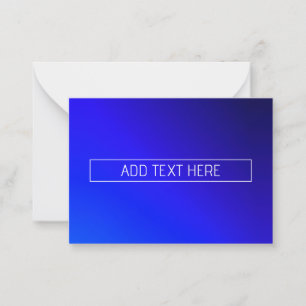 Tarjeta Pequeña Ombre de degradado azul y violeta brillante modern