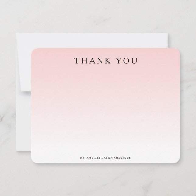 Tarjeta Pequeña OMBRE GRACIAS Notecard (Anverso)