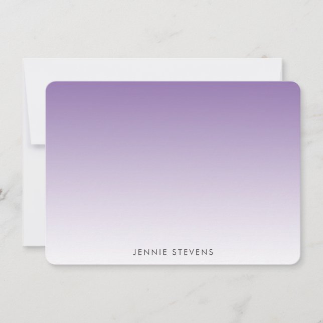Tarjeta Pequeña Ombre púrpura personalizado (Anverso)