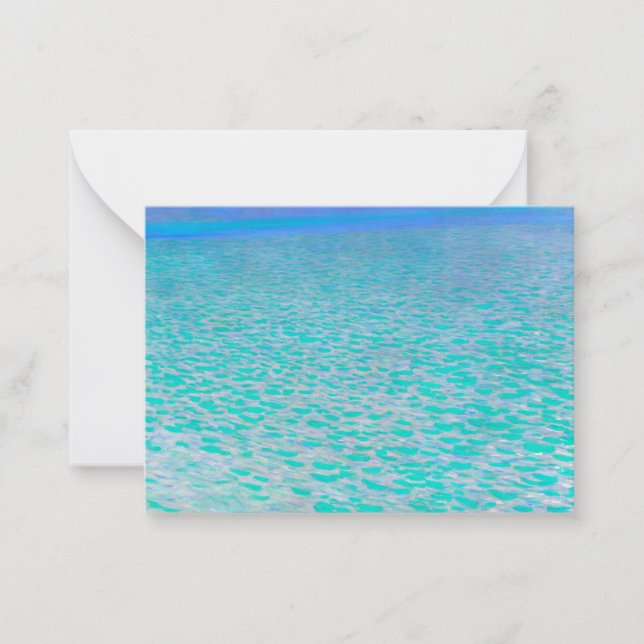 Tarjeta Pequeña On Lake Attersee by Gustav Klimt (Anverso)