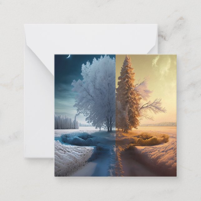 Tarjeta Pequeña One day in winter (Anverso)