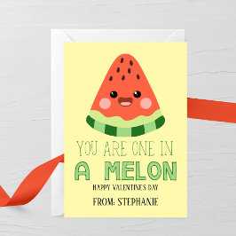 Tarjeta Pequeña One in a Melon Kids Valentine Card