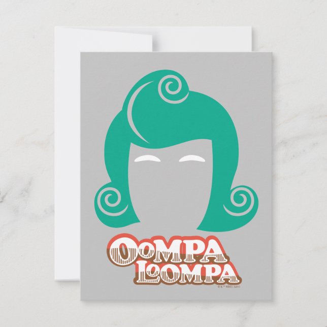 Tarjeta Pequeña Oompa Loompa Hair Graphic (Anverso)