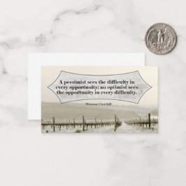 Tarjeta Pequeña Oportunidad de cita Inspiradora de Winston Churchi