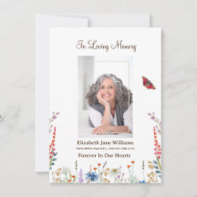 Oración conmemorativa fúnebre de flor silvestre y