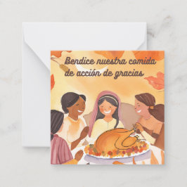 Tarjeta Pequeña oración de acción de gracias española