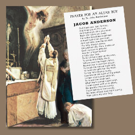 Tarjeta Pequeña Oración de Altar Boy para Vocaciones de Sacerdotes