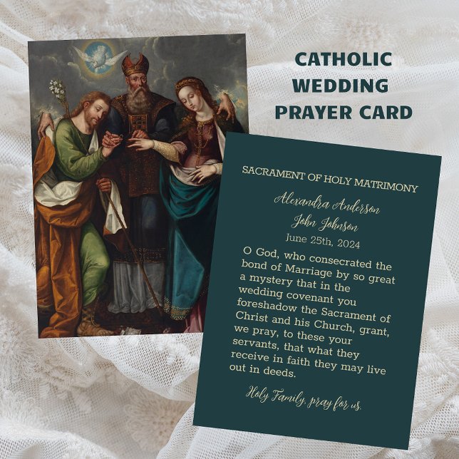 Tarjeta Pequeña Oración religiosa cristiana Boda católica sagrada (Subido por el creador)