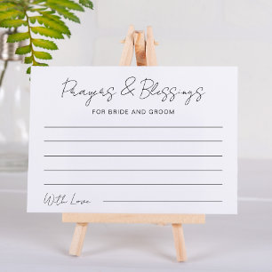 Tarjeta Pequeña Oraciones y bendiciones para Boda de Novia y Groom