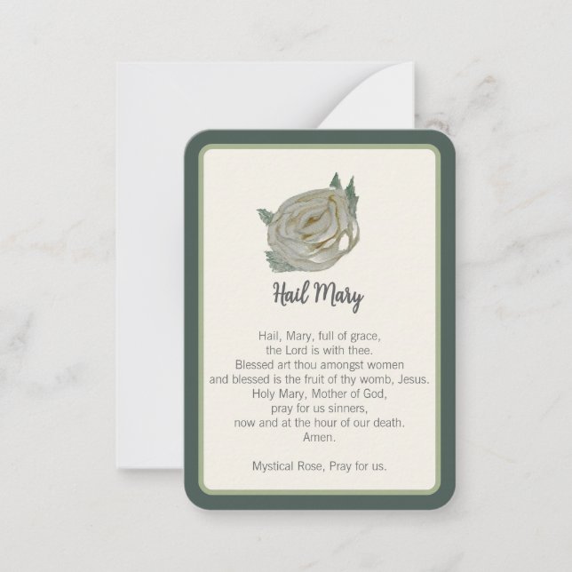 Tarjeta Pequeña "Oré por ti hoy", grita Mary Notecard (Anverso)