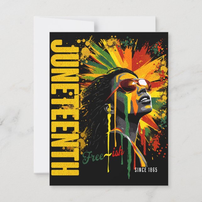 Tarjeta Pequeña Orgullo de la historia negra de Juneteenth (Anverso)