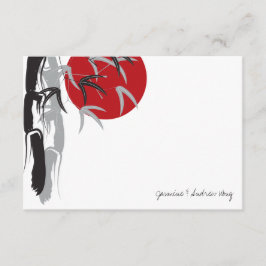 Tarjeta Pequeña Oriental Sunrise Bamboo Garden Wedding Gracias