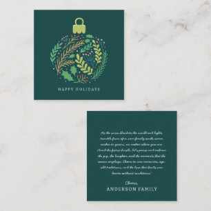 Tarjeta Pequeña Ornamento floral moderno