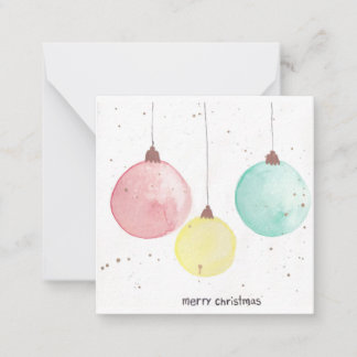 Tarjeta Pequeña Ornamentos navideños de Feliz
