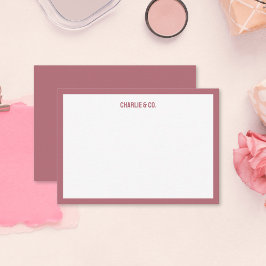 Tarjeta Pequeña Oro Rosa minimalista, borde único, personalización