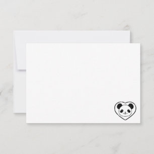 Tarjeta Pequeña Osito Panda Lindo Dibujo Animado Personalizado