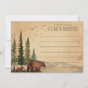 Tarjeta Pequeña Oso de bosque único